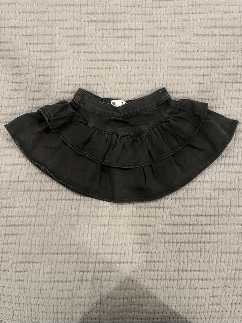 🖤 Kids Black Ruffle Jean Skirt Cotton On | Size 3/4 |